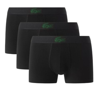 Мужские спортивные боксеры Lacoste Stretch Cotton Trunks 3P - black