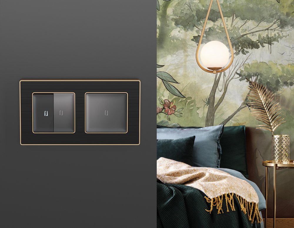 AF580544 Рамка ALFA Arctic (Черный Стекло органическое/Шампань) 4-ая