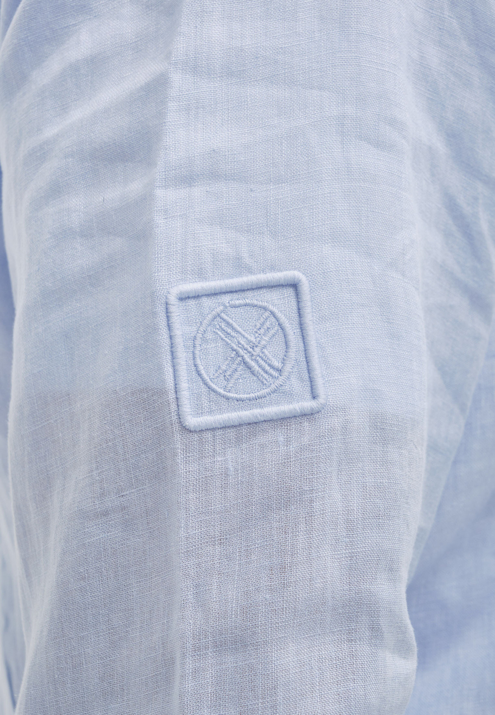 Рубашка мужская лен SHANYRAQ LIGHT BLUE