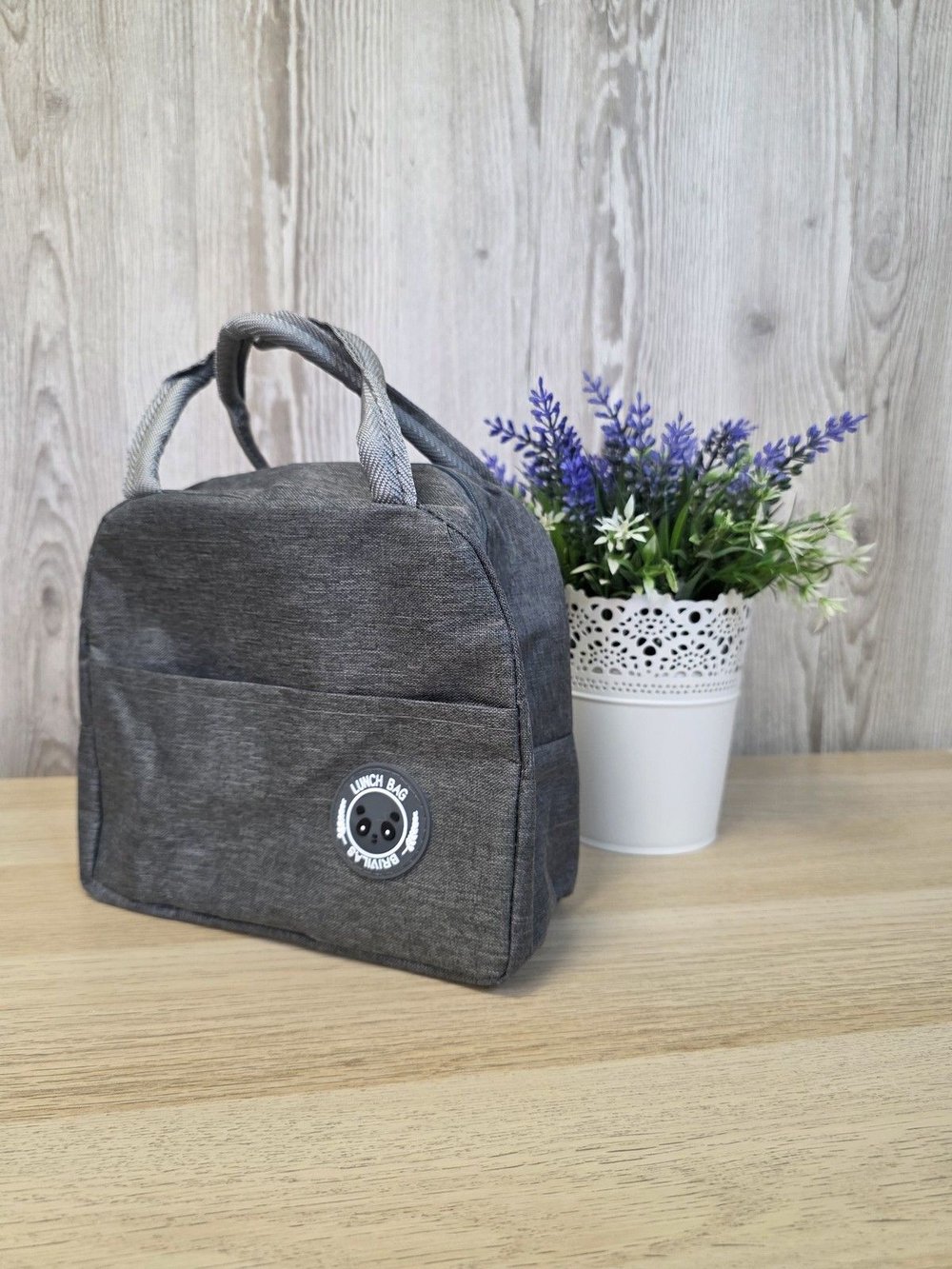 Термосумка для обеда, маленькая темно-серая 0331-2