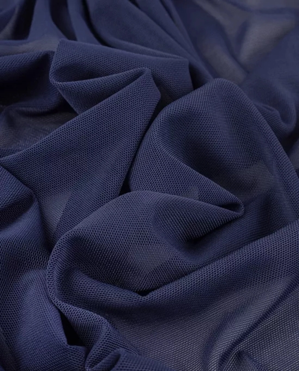 Сетка трикотажная эластичная. Цвет- Темно-синий