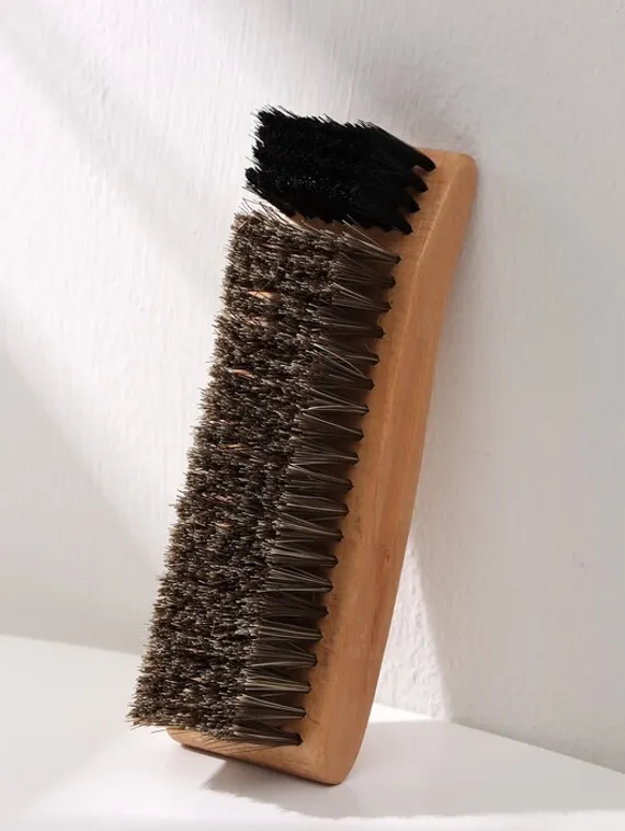 Щётка для одежды и обуви деревянная SAVANNA, 15,5×5×,5,5 см, 154 пучка, натуральный ворс