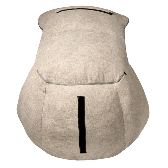 Кресло Hugo бежевая экокожа, шенилл