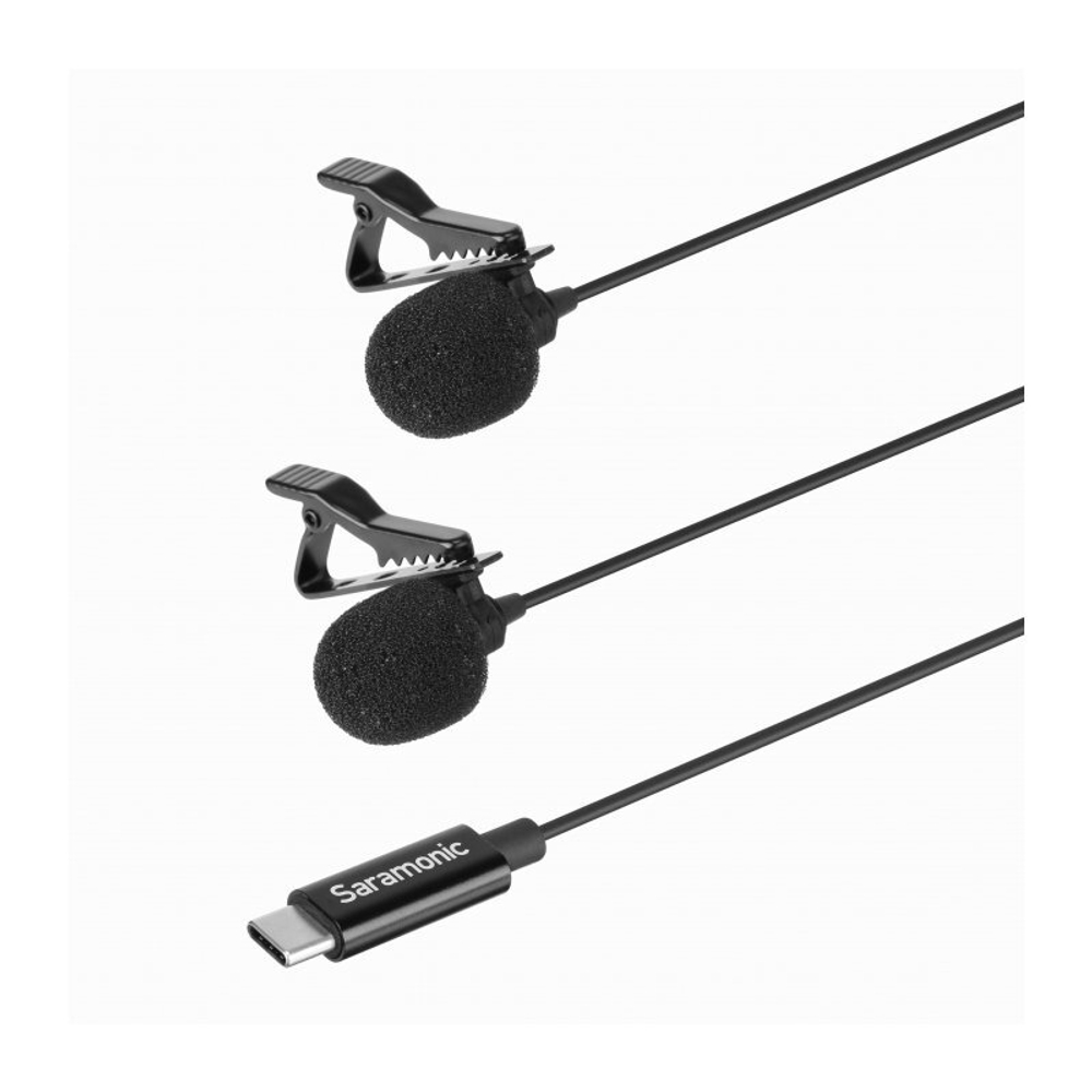 Микрофон Saramonic LavMicro U3C двойной петличный с кабелем 6м, разъем Type-C