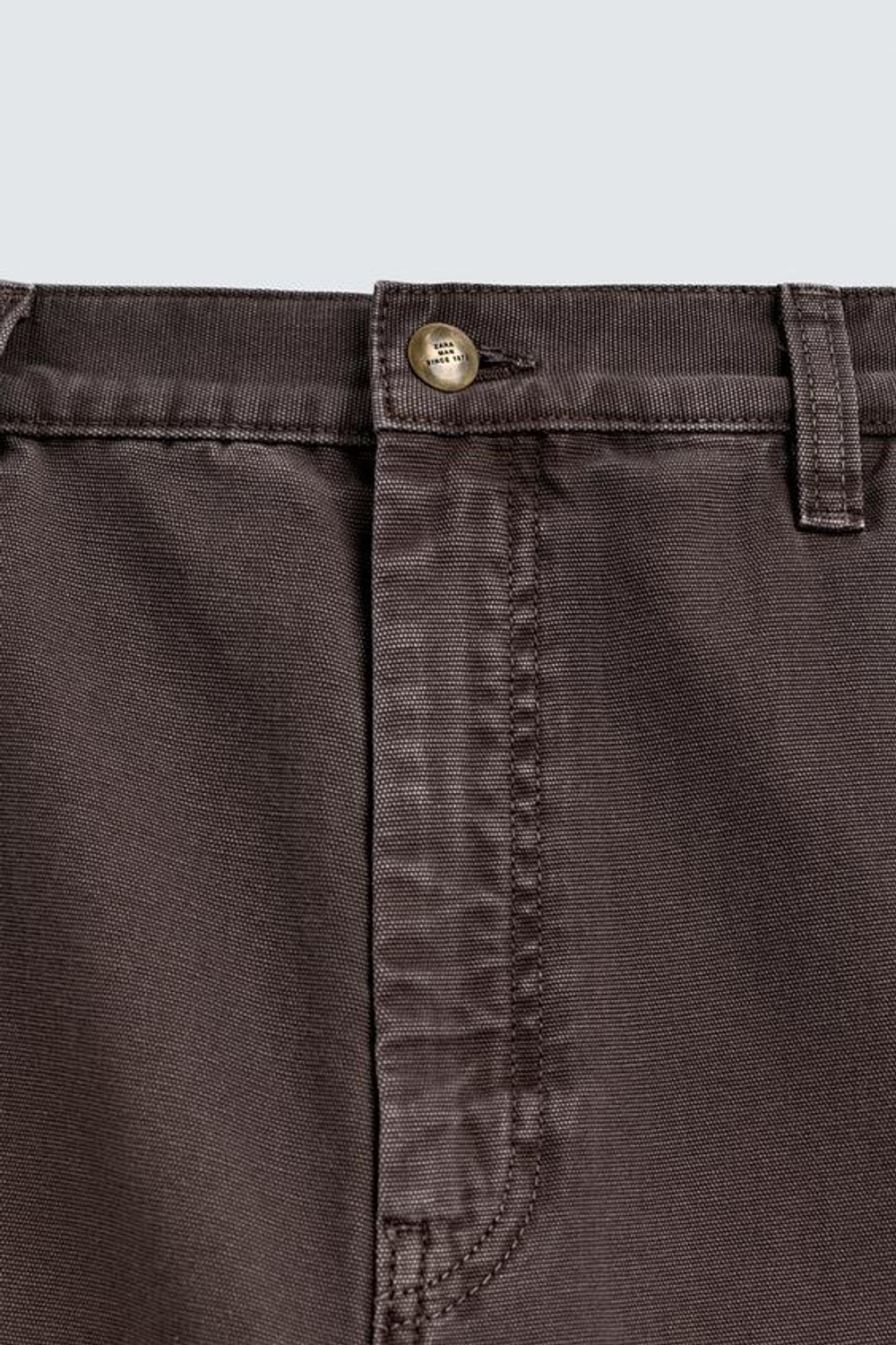 ZARA ДЖИНСОВЫЕ ШОРТЫ RELAXED FIT, КОРИЧНЕВЫЙ