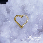 Кликер Heart Crystal PVD Yellow 1.2мм