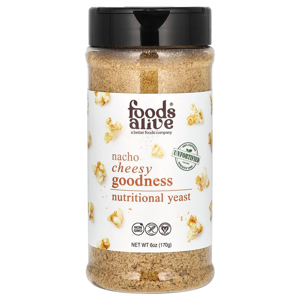 Foods Alive, пищевые дрожжи, начос, сырный вкус, 170 г (6 унций)