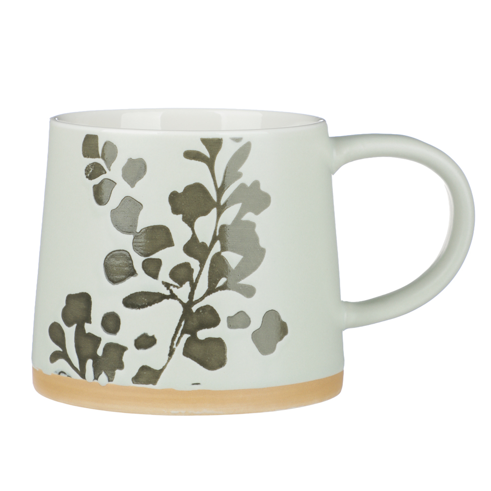 Кружка Ботаника тм MILLIMI, 380мл, 4 дизайна, фарфор