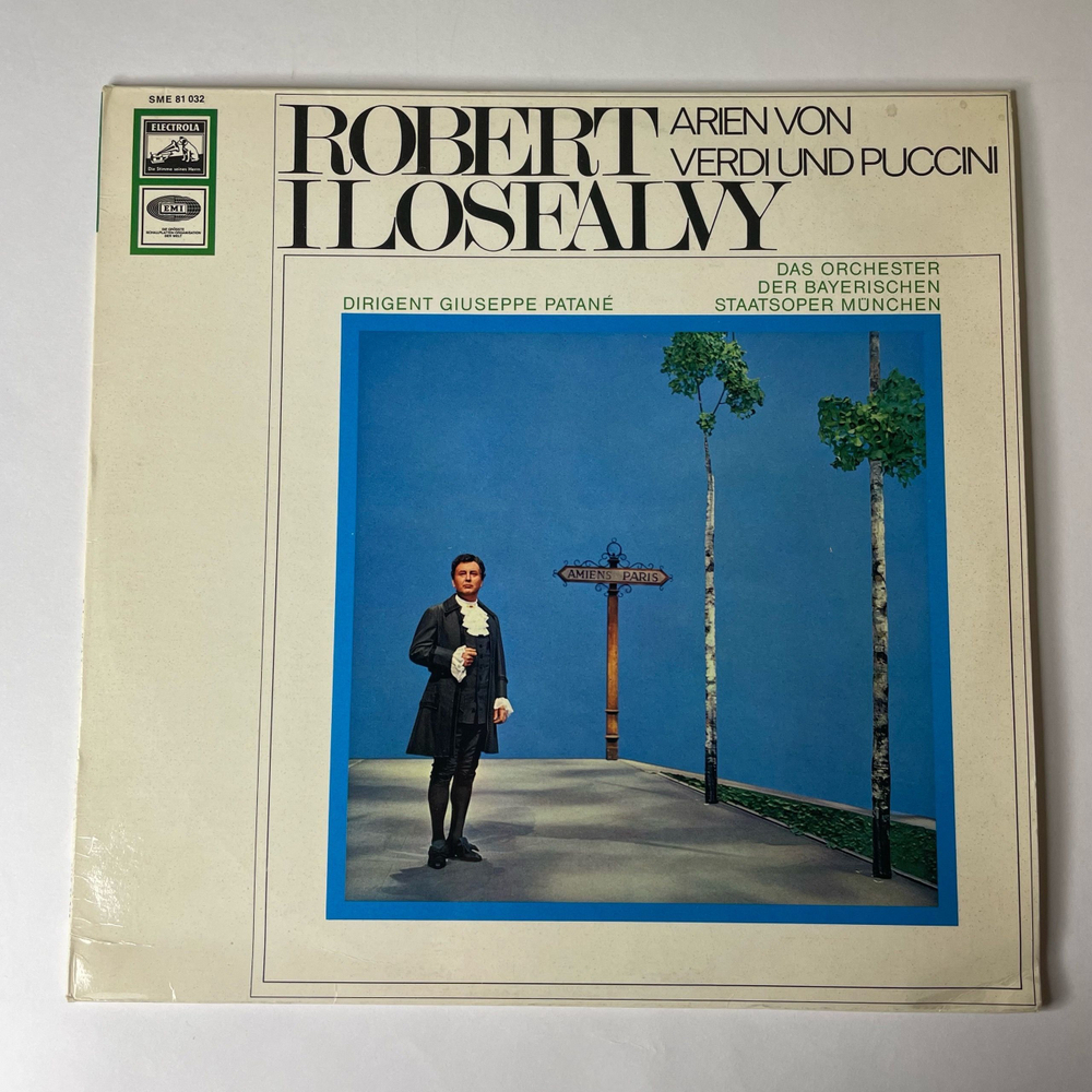 Винтажная виниловая пластинка LP Ilosfalvy Robert, Giuseppe Patane, Orchester Der Bayerischen Staatsoper Munchen, Arien Von Verdi Und Puccin Арии Верди и Пуччини (Германия 1969)