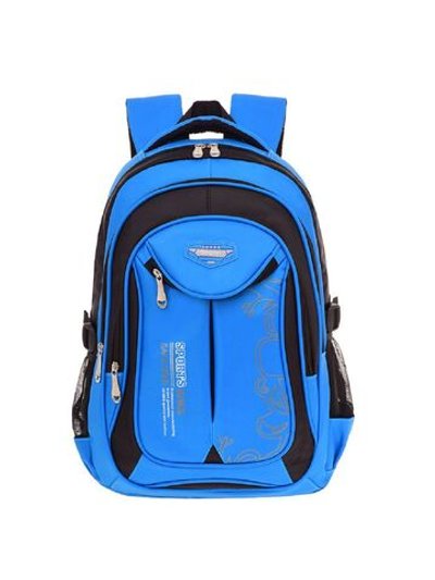 Детский рюкзак 3 отделения 45x30x20см (синий)