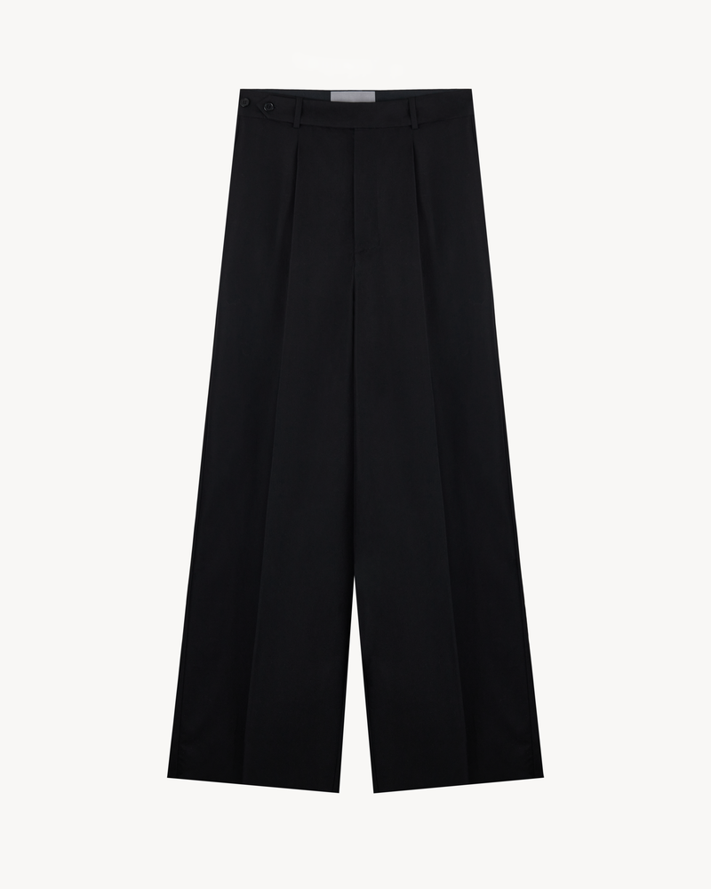 "Nocturne" wide pleated trousers / Широкие брюки из шерсти