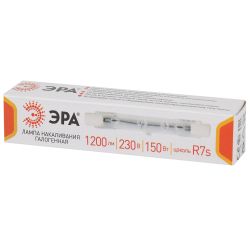 Лампочка галогенная ЭРА J78-150W-R7s-230V R7s 150Вт трубка теплый белый свет