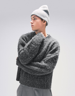 BERSHKA CВИТЕР, ТЕМНО-СЕРЫЙ