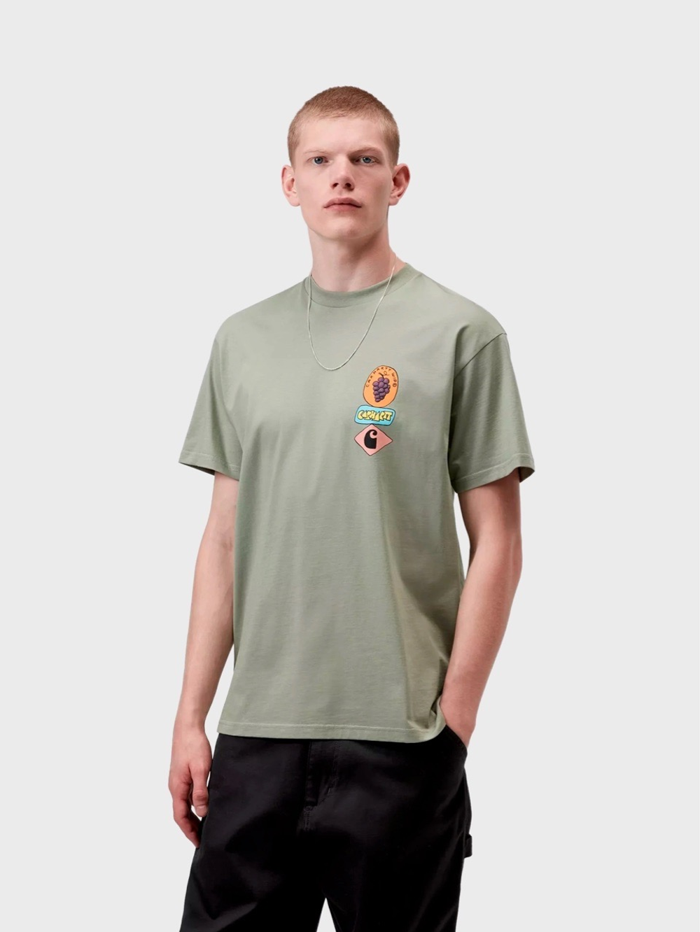 Футболка Carhartt WIP Stacked Grapes Shady Green