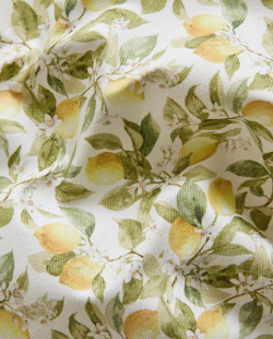ZARA HOME ЛЬНЯНАЯ ПОДСТАВКА ПОД СТОЛОВЫЕ ПРИБОРЫ С ПОЛИМЕРНЫМ ПОКРЫТИЕМ И ПРИНТОМ «ЛИМОНЫ», ЗЕЛЕНЫЙ