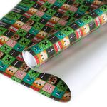 Упаковочная бумага (0,7*1 м) Пиксели, 10 шт.