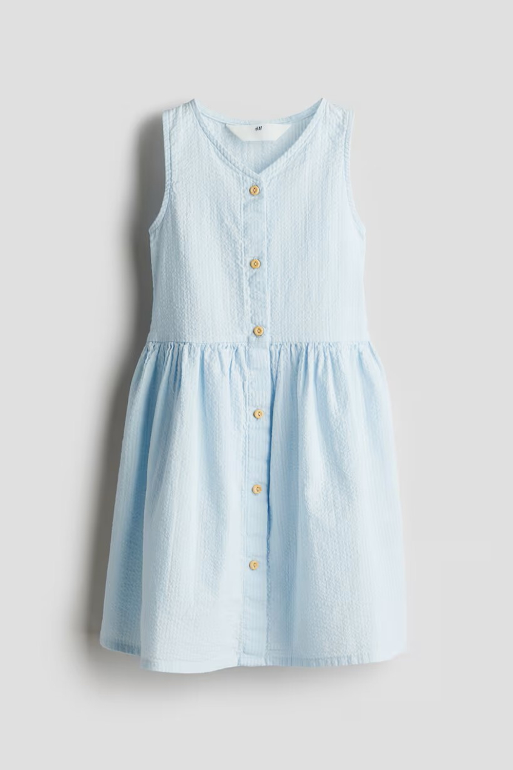 H&M Хлопковое платье, светло-голубой