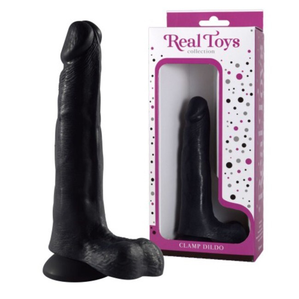 Реалистичный фаллоимитатор на присоске № 19 (черный) (Цвет: черный)