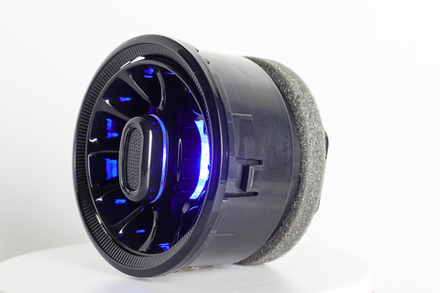 Сопло воздуховода в стиле  "AMG" с цветной подсветкой, для Лада (Гранта, Гранта FL,Ларгус) mini черный глянец