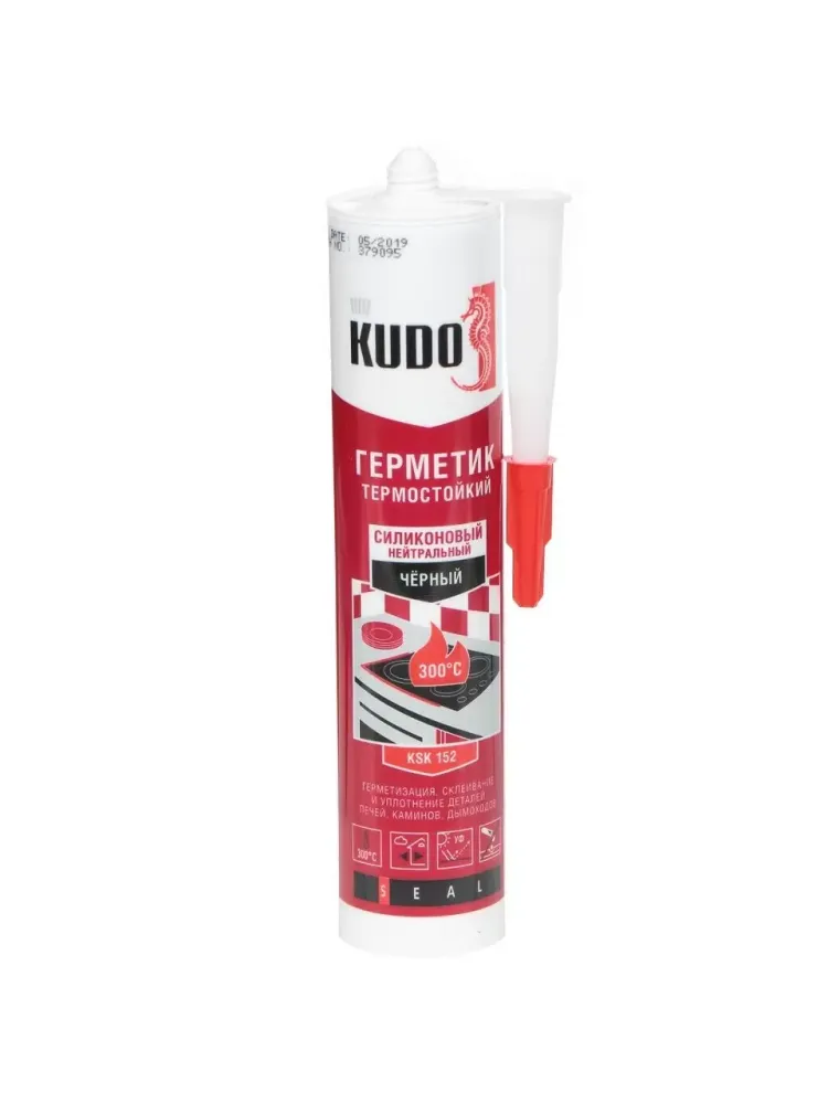 Герметик "KUDO" силикон черный 280мл.