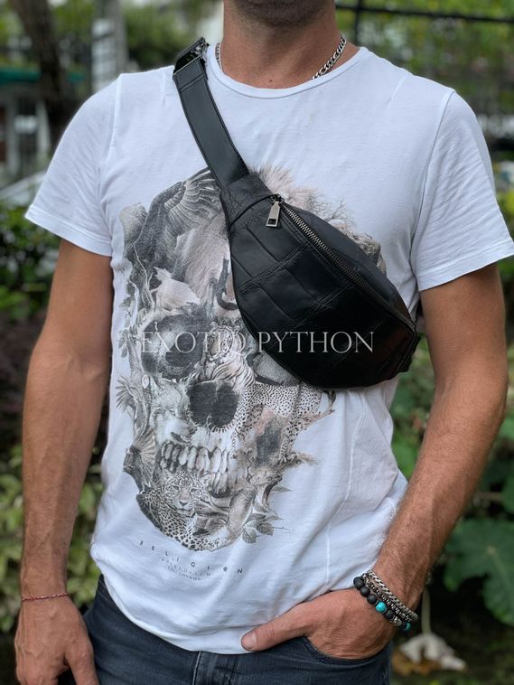 Поясная сумка из кожи крокодила- BG-492