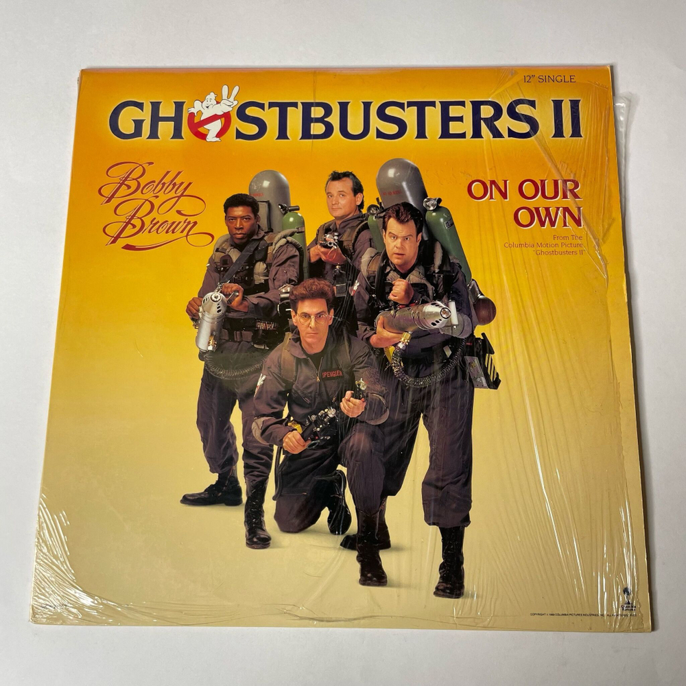 Винтажная виниловая пластинка LP Ghostbusters II Охотники За Привидениями 2 Bobby Brown On Our Own (USA 1989) Single