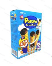 Снэк в виде рожка со вкусом шоколада Pororo, Корея, 54 гр.