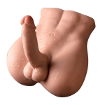 Реалистичный мужской полу-торс 26x24x15см с вибродилдо Xise SHEQU Bartlett Male Thrusting and Vibrating Torso