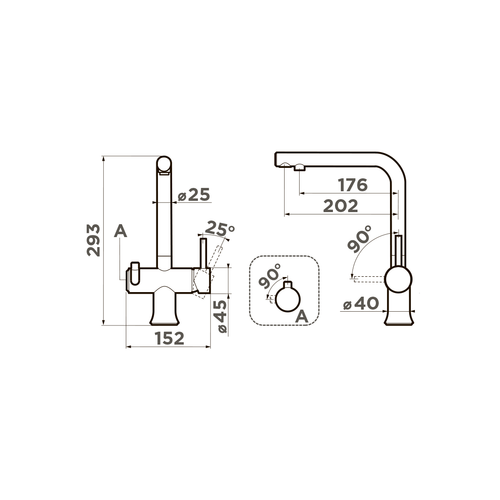 смеситель для кухни Omoikiri Hotaru-CH-B латунь/хром/голубой