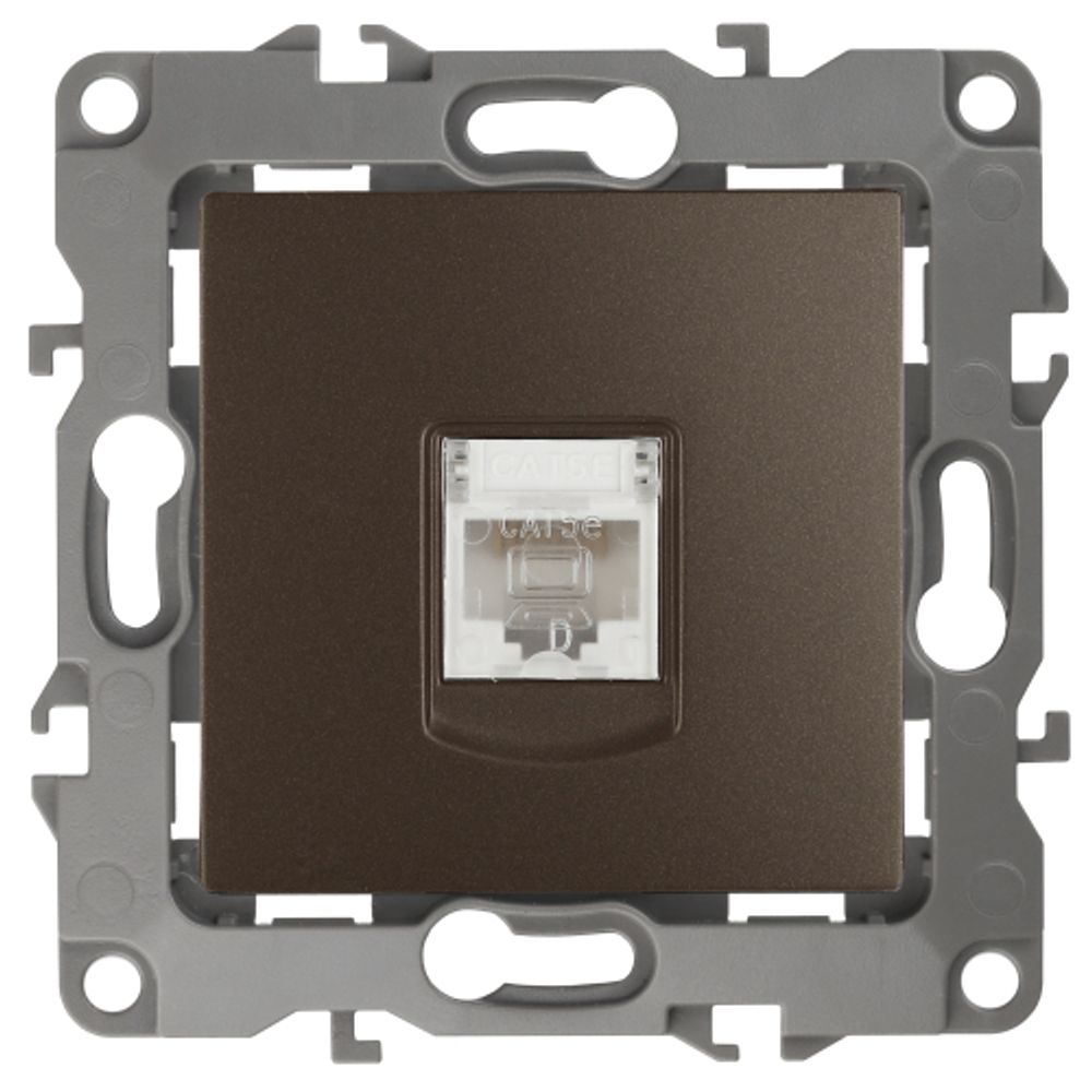 Розетка ЭРА Серия 12 12-3107-13 информационная RJ45 IP20 бронза