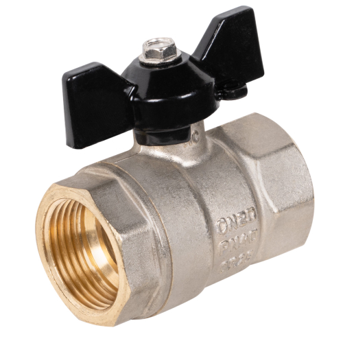 Кран шаровой латунный LD Pride 47.20.B-B.Б Ду 20 Ру 40 вн-вн, (бабочка)