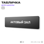 Табличка для школы Актовый зал, школьные таблички на дверь кабинета, 30х8 см, Айдентика Технолоджи