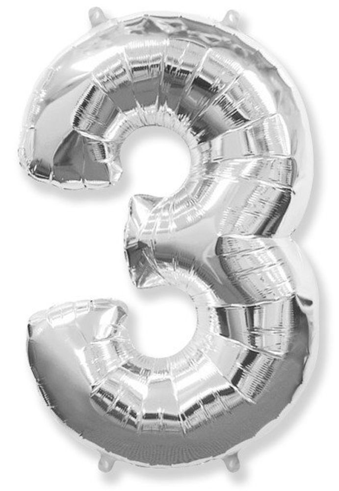 Цифра "3" серебро