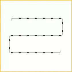 Светодиодная гирлянда Краса 200 м., 2000 LED, 24V, жёлтый, статика, прозрачный провод, Teamprof (TPF-CR200-24V-T/Y)