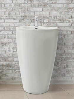 Раковина напольная  WeltWasser WW LEERBACH 3838 GL-WT 380х380х830