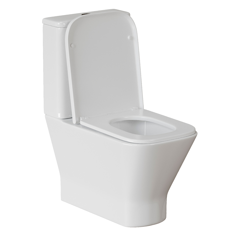 Унитаз-компакт безободковый WAVE CONTOUR Tornado3.0 гор,ниж,2-кн.арм,дюро,м/л,быстр,БЕЛЫЙ глянец