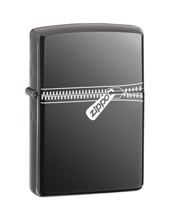 Зажигалка ZIPPO Classic с покрытием Black Ice ®, латунь/сталь, чёрная, глянцевая, 38x13x57 мм_70 (21088)