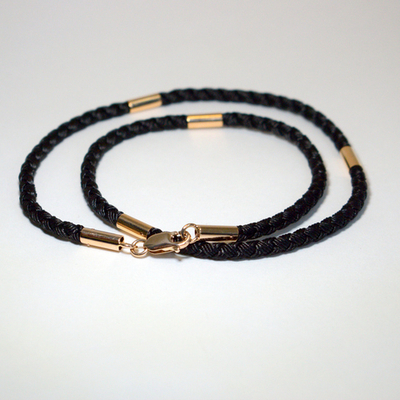 Гайтан с золотыми наконечниками + 4 вставки