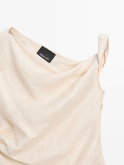 Massimo Dutti Асимметричный топ, бежевый