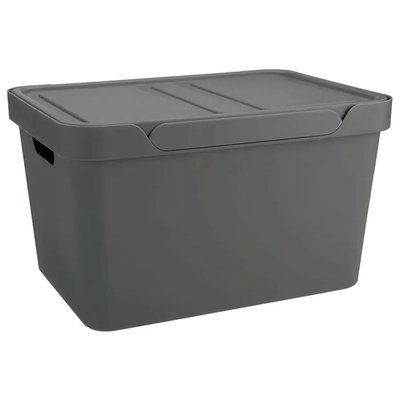 ЯЩИК С КРЫШКОЙ УНИВЕРСАЛЬНЫЙ LUXE, 380х220 ММ, 18Л (Серый)