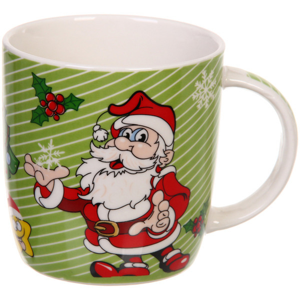 Кружка керамическая 330мл «Дед Мороз» микс