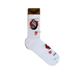 Носки BOOMERANGS Маска Кицунэ, белый