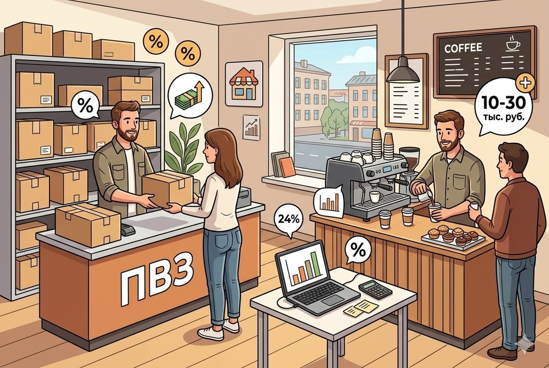 Каждый четвертый предприниматель совмещает ПВЗ с дополнительным бизнесом