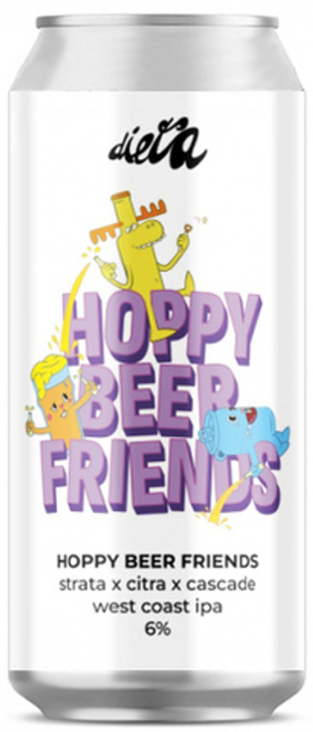 Пиво Диета Хоппи Бир Френдс: Страта, Цитра, Каскад / Dieta Hoppy Beer Friends: Strata, Citra, Cascade 0.45 - банка