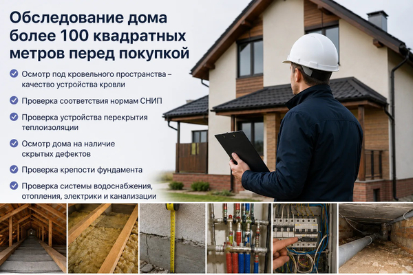 Обследование дома перед покупкой (от 100,1м2)
