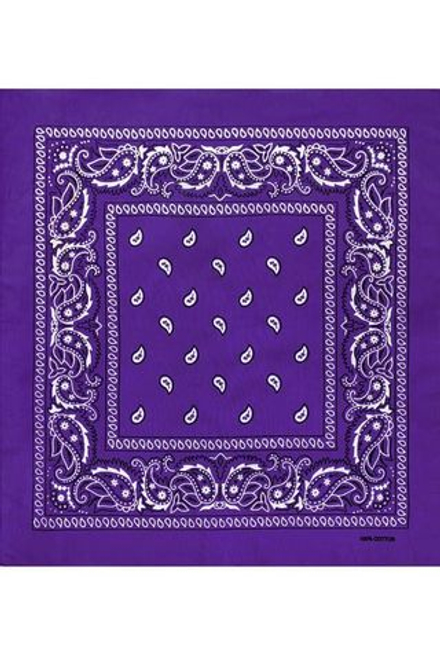 Бандана фиолетовая пейсли огурцы