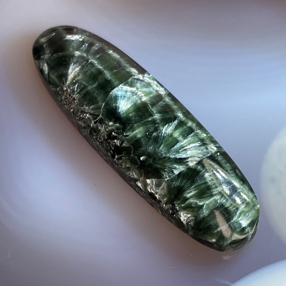 51363 Серафинит Кабошон 16*53мм