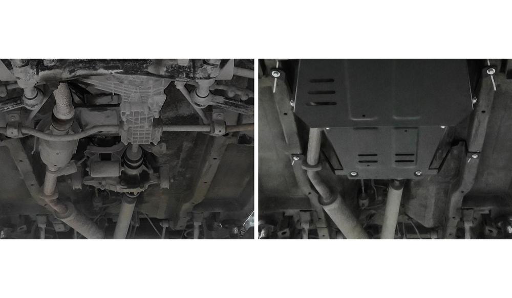 Защита РК АвтоБроня для ВАЗ 2121 (4x4) (V - все) 1977-2021/ВАЗ 2131 (4x4) (V - все) 1993-2021/Lada Niva Legend 2121 (V - все) 2021-н.в./Lada Niva Legend 2131 (V - все) 2021-н.в. (устанавл-ся совместно с 111.06041.1), штампованная, сталь 1.8 мм, с крепежом, 111.06042.1