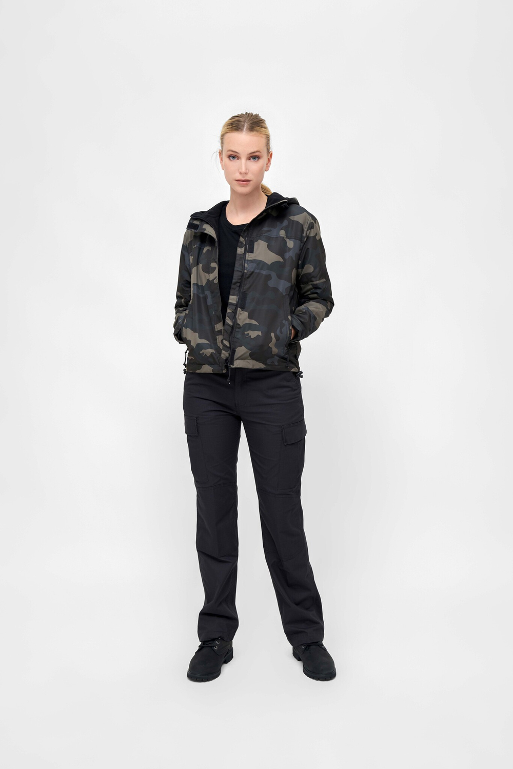 Brandit WOMEN FRONTZIP WINDBREAKER darkcamo