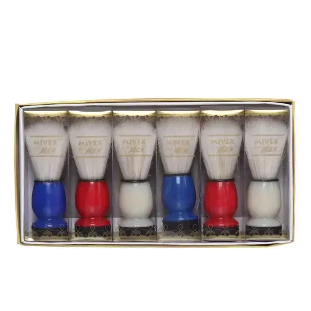 Помазок для бритья в пластиковой коробке «Томас», широкая полоска, цвет микс, 8см